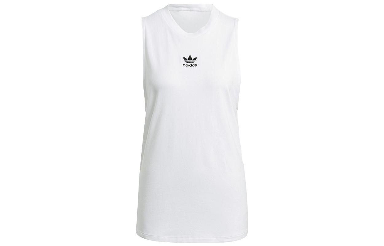 Adidas Originals Essential Tank Tops Women s White Crew Neck Moderate Other GN2888 40
