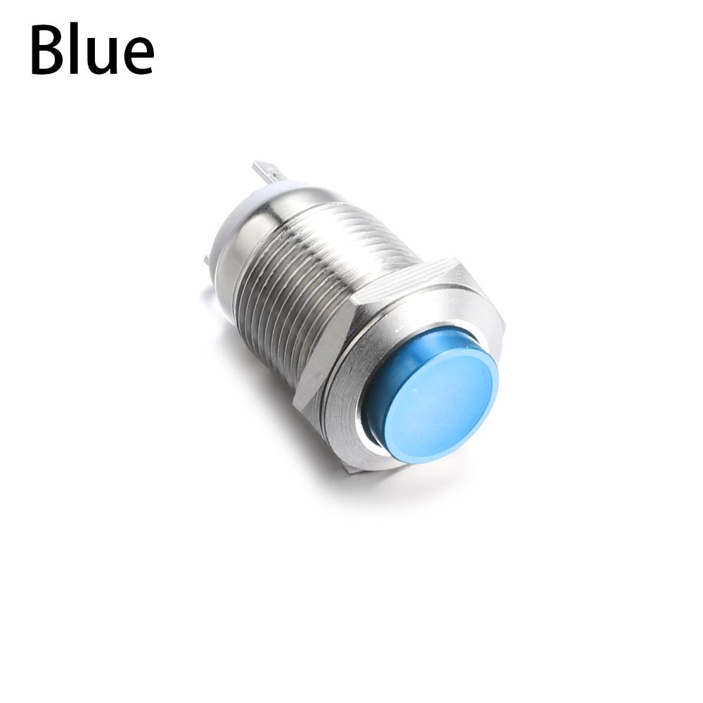 Druckschalter Mehrfarbig 250V Wasserdicht Metall 12mm Druckschalter Momentan