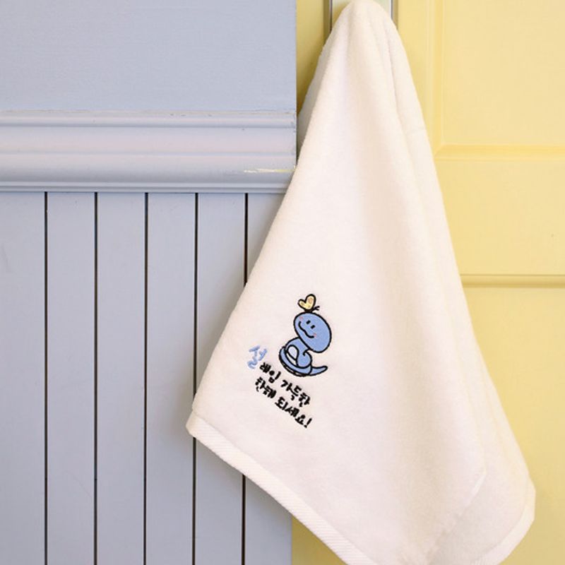 Songwol Towel Snake Embroidery 150g Cotton Towel 3 Sheets Kraft