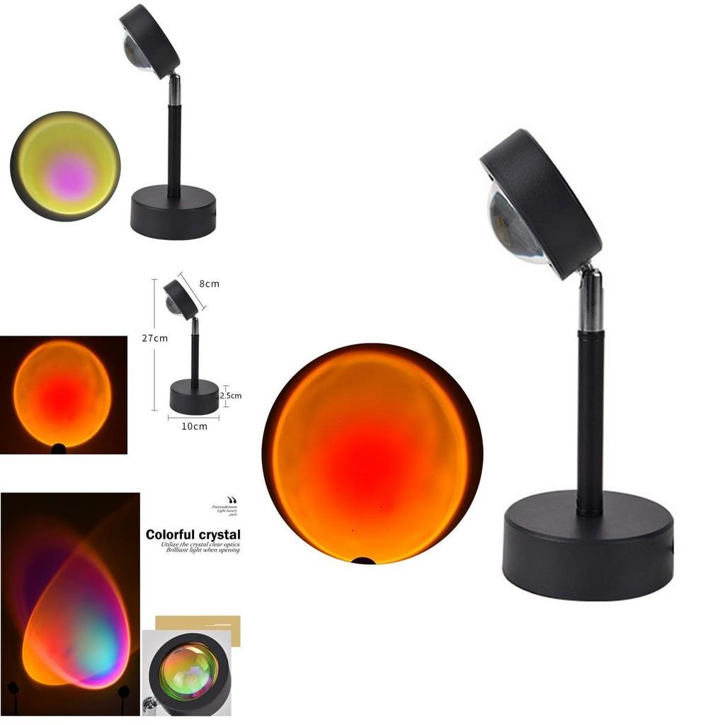 Rotation Degree 180 Projection Lamp Light Visual Mood Rainbow Sun Sunset Light