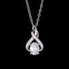 High-end Olive Green Heart Pendant Necklace Female Luxury Clavicle Chain 925 Silver Necklace Lady Temperament Delicate Gift