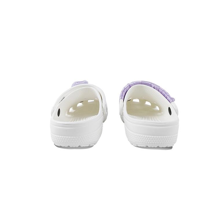 Crocs Classic Clog EVA Purple Rabbit Small Fresh Fashion Cute Home Casual Hole Shoes Unisex White