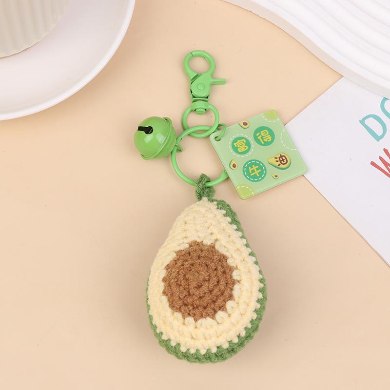 Avocado Lavorazione a Uncinetto di Lana Frutta Ciondolo Portachiavi Per Insegnante Regalo Simbolico Compagno Regalo a Mano Accessori Regalo Ingrosso
