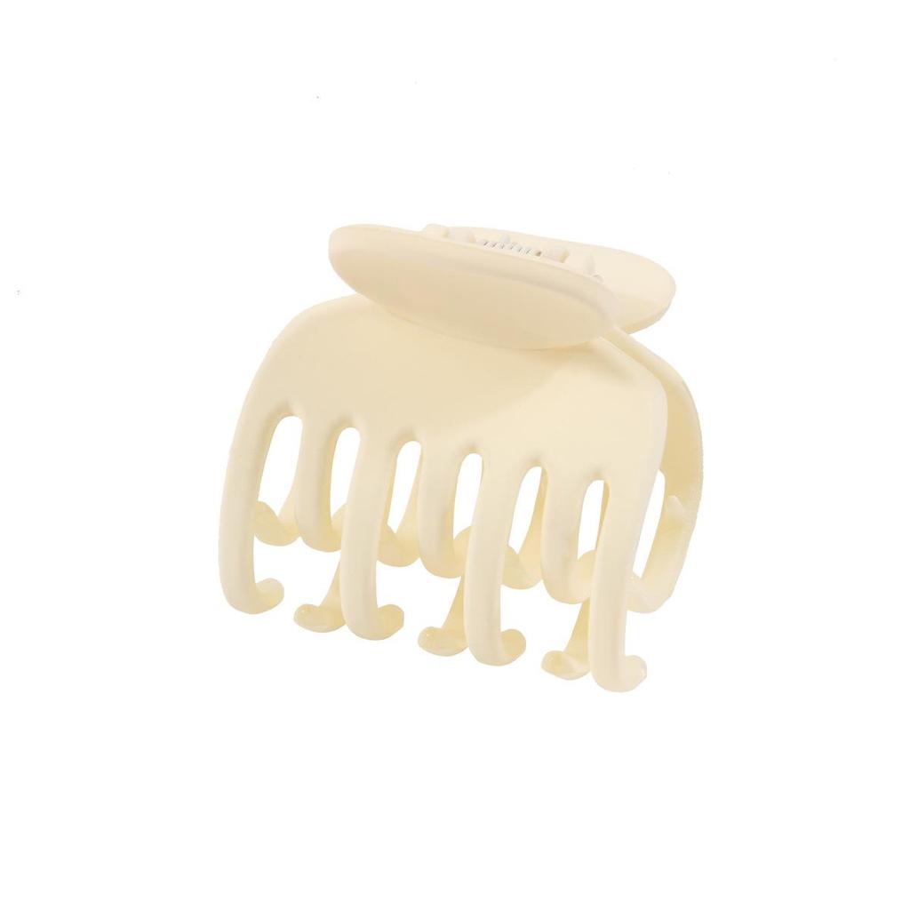 4cm Milk Coffee Hair Claw Clip - Frosted Small Shark Clip for Women's Updos