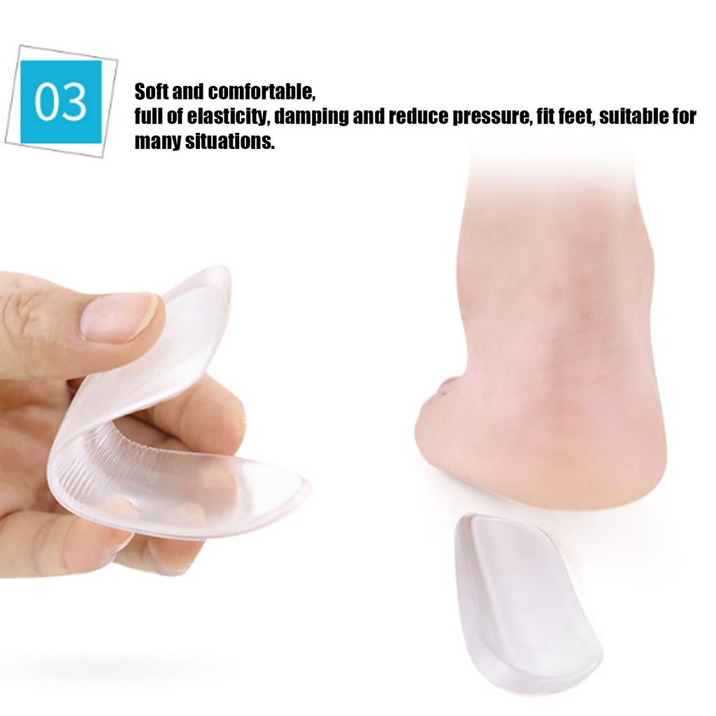 5 Pairs/Set Shoe Heel Cushion Inserts Gel Protective Cups Soft Heel Pad