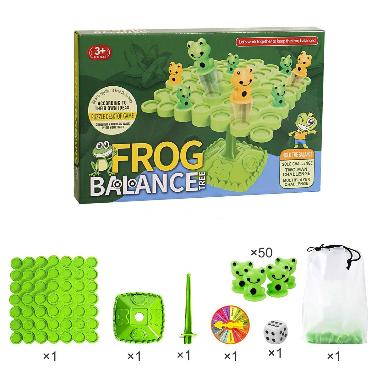 

Balance Games for Kids, Frogs Stack Balance Board Game Frogs Balance Tree Parent-Child Interactive Family Montessori