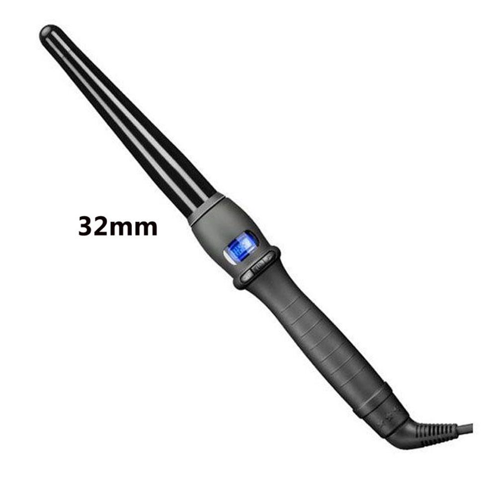 Haarwelle Haarkräuselung Birnenblütenkegel Coiffure Keramik-Lockenstab für Haarstab LCD-Anzeige Haarstyling-Geräte