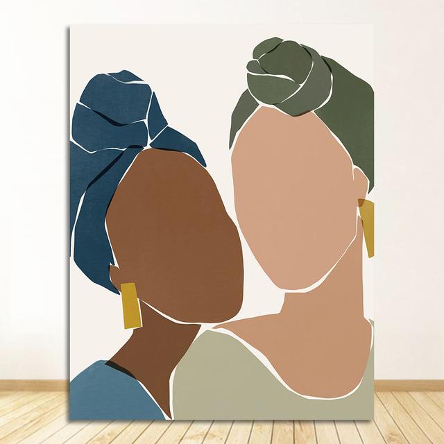 Nordic Posters and Prints Wall Art Canvas Painting Wall Pictures for Living Room Decor Abstract Feature Plant Vintage