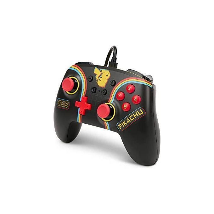 Manette Filaire Améliorée Powera pour Switch - Pokémon : Pikachu Arcade