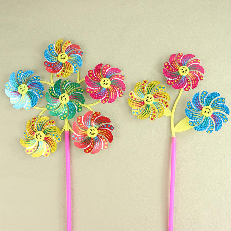 Colorful Windmill Cartoon Pinwheel Wind Spinner Home Garden Yard Decor Kid Toy