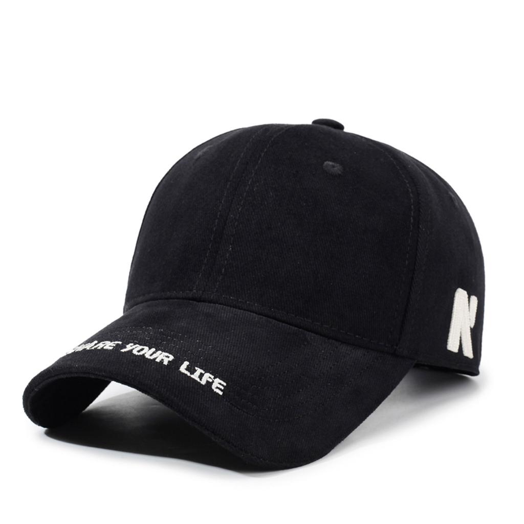 Large Head Circumference Letter Embroidery Baseball Cap for Women, New Style, Enlarged and Deepened, Sunshade, Face-Slimming, Versatile Baseball Cap