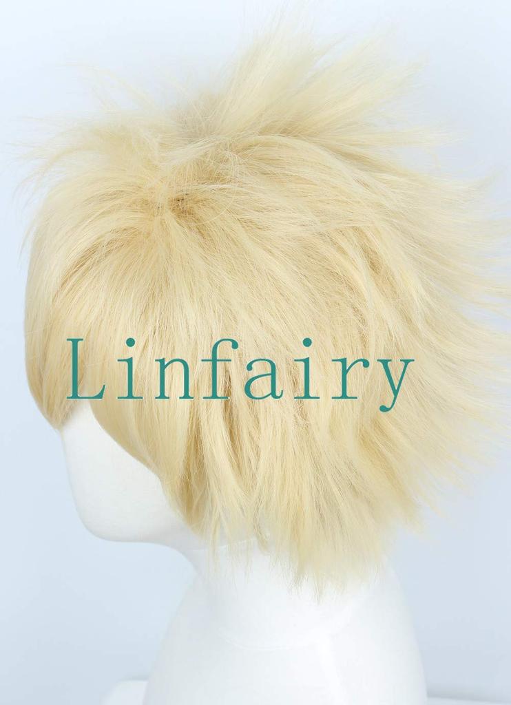 Linfairy Bakugo Cosplay Costume L120 Festival Wig Wig, Heat-Resistant, Accessory,