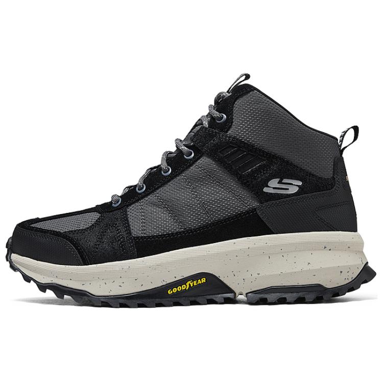 Skechers Outdoor Retro Casual Durable Mid-Top Hiking Shoes Men hiking shoes Black Gray 237315-BLK 39.5