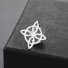 LIKGREAT Vintage Witch Knot Brooch for Women Men Stainless Steel Celtics Knot Pin Badge Wicca Protection Amulet Lapel Pins Gift
