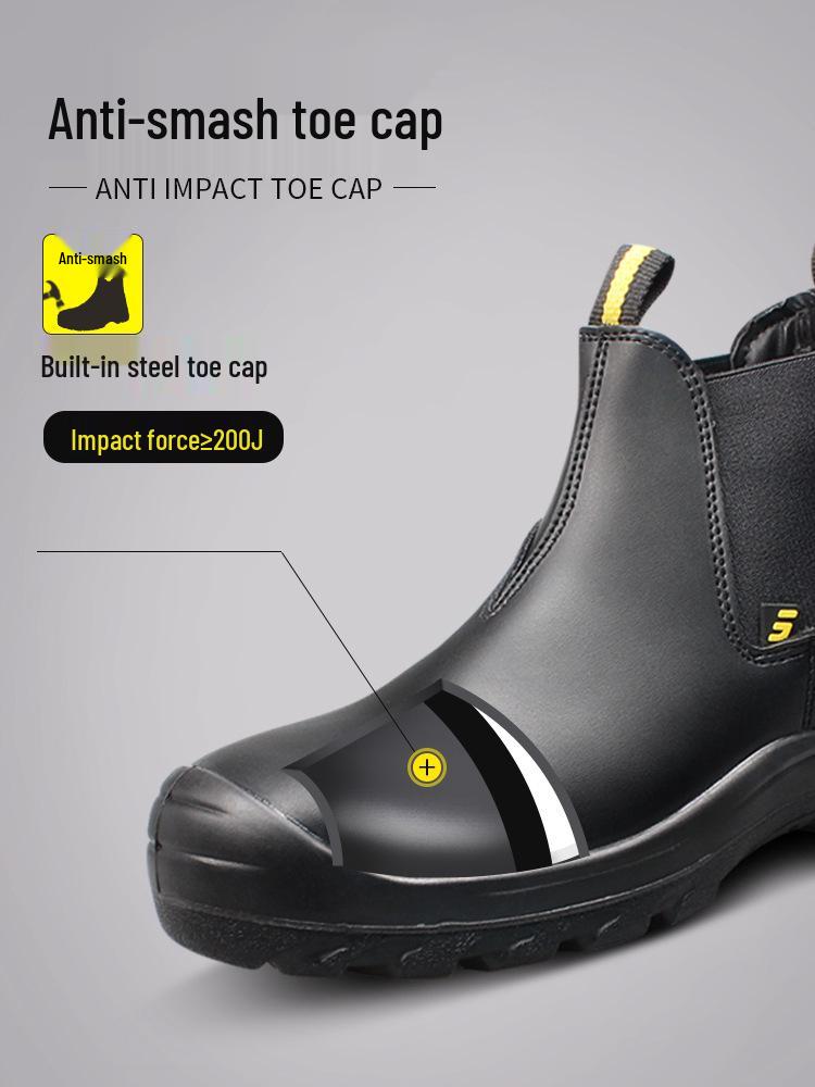 Safety Jogger Men's BESTFIT Steel Toe Work Shoes - Saddle Style, Anti-Smash, Anti-Puncture, Anti-Static Cowhide.