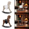 Rocking Horse Ornament Horse Figurine Desktop Animal Statue Decoration for Centerpiece TV Stand Multifunctional Portable Fashion