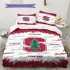 Stanford Cardinal Muster Bettwäsche-Set Bettbezug Kissenbezug Heimdekoration Geschenk (1 Bettbezug + 2 Kissenbezüge, ohne Füllung)