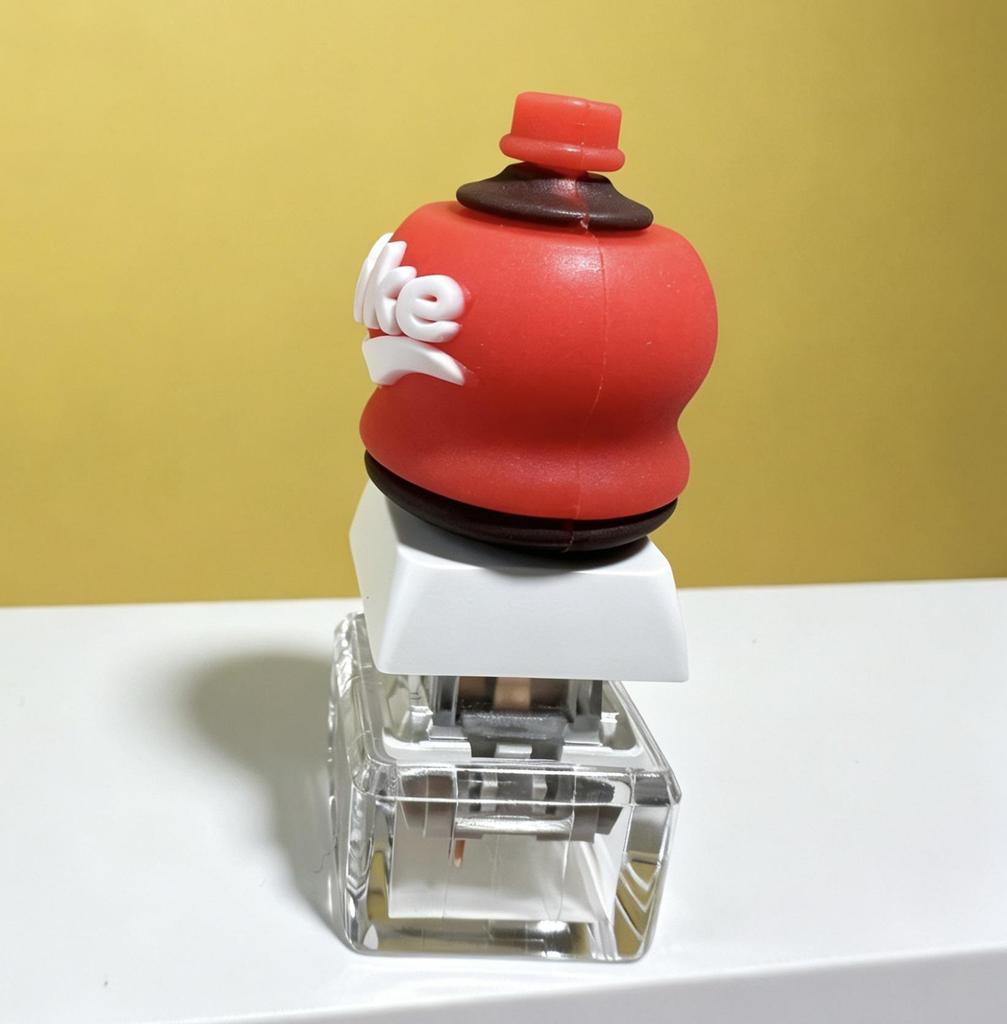 Luminous Mechanical Keyboard Keychain with Decompression Burger Button Pendant