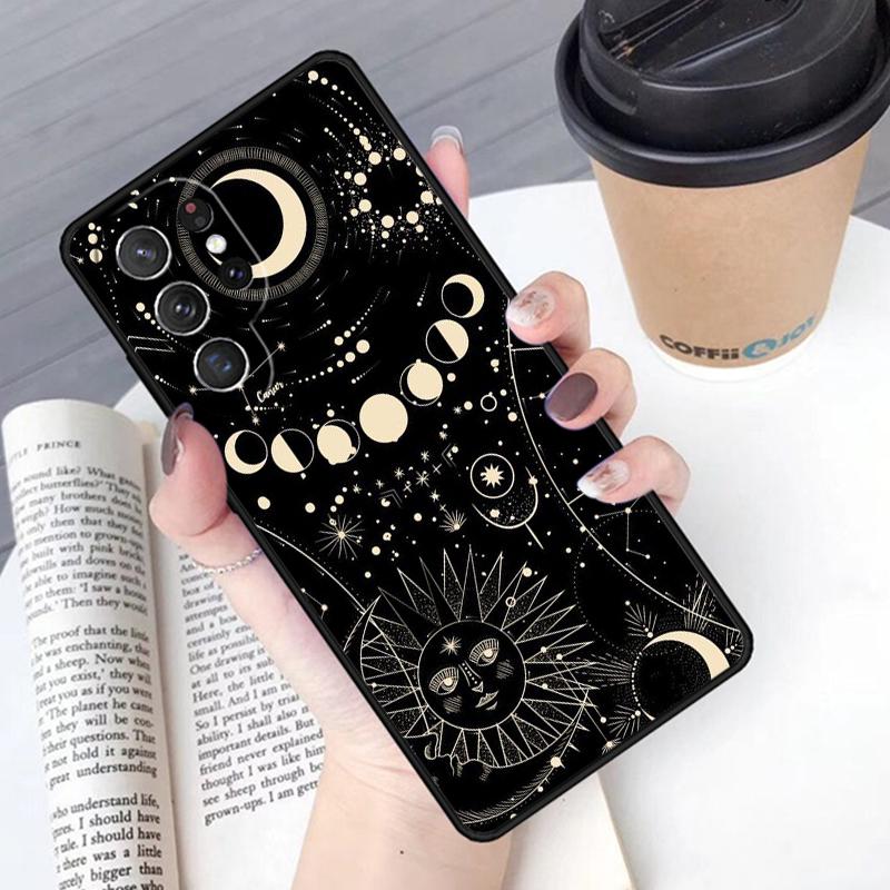 Sun Moon Face phone case Cover For Samsung Galaxy S24 S25 Ultra S21 S22 Ultra S10E Note 10 Plus Note 20 FE S23