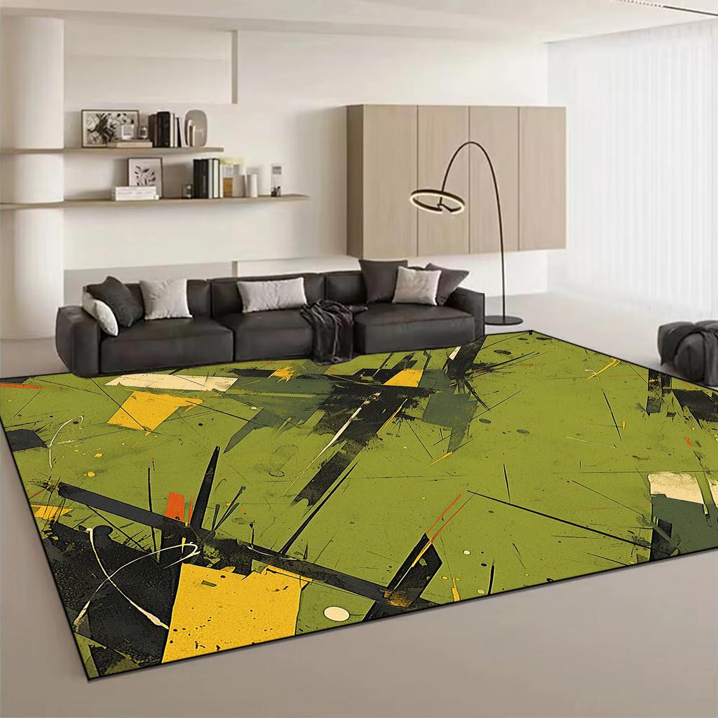 Light Luxury Geometric Large Living Room Carpet Modern Style Decoration Home Sofa Side Floor Mats Soft Rugs for Bedroom