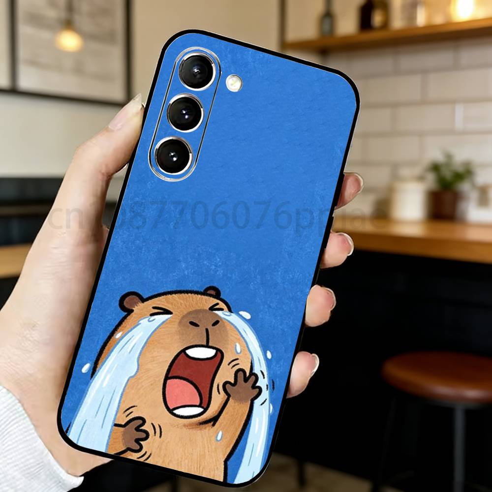 

Cute Capybara Phone Case For Samsung S20,21,22,23,24,25,26 plus,ultra Silicone Cover Samsung S205G