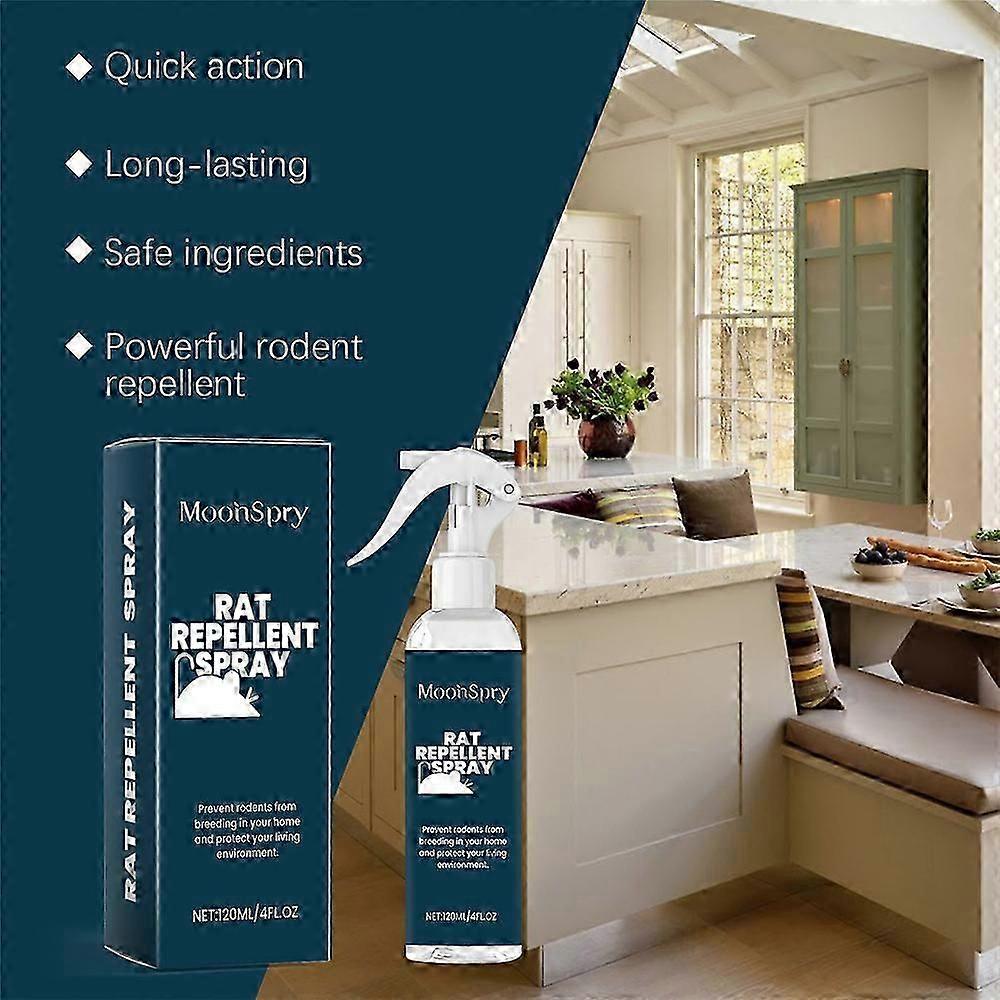 Natural Mouse Repellent Spray for Home & Car Use - Strong Rodent Deterrent Spray Available In 1, 2, or 3 Pack Options