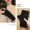1 Pair Fall Winter Gloves Fingerless Knitted High Elasticity Touchscreen Non-slip Arm Warmers Arm Sleeves Keep Warm Windproof Cycling Wrist Covers