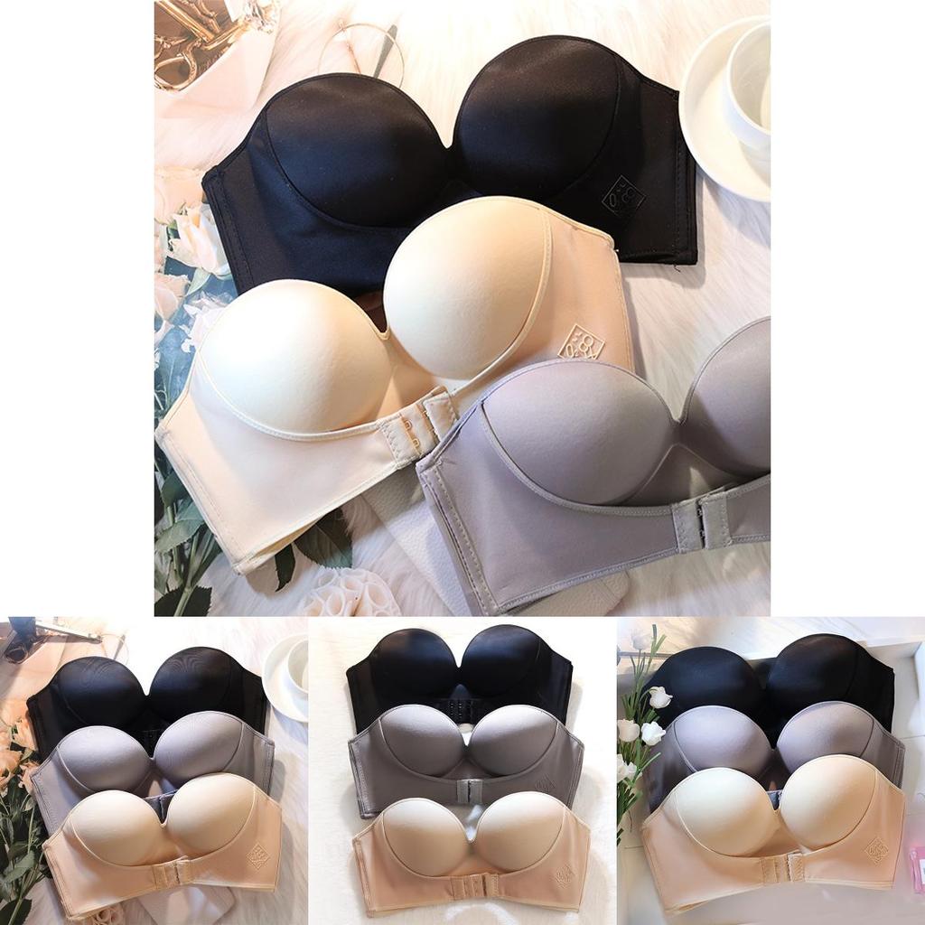 Invisible Underwear Front Closure Bra Ultra Smooth Strapless Seamless Bralette For All Occasions
