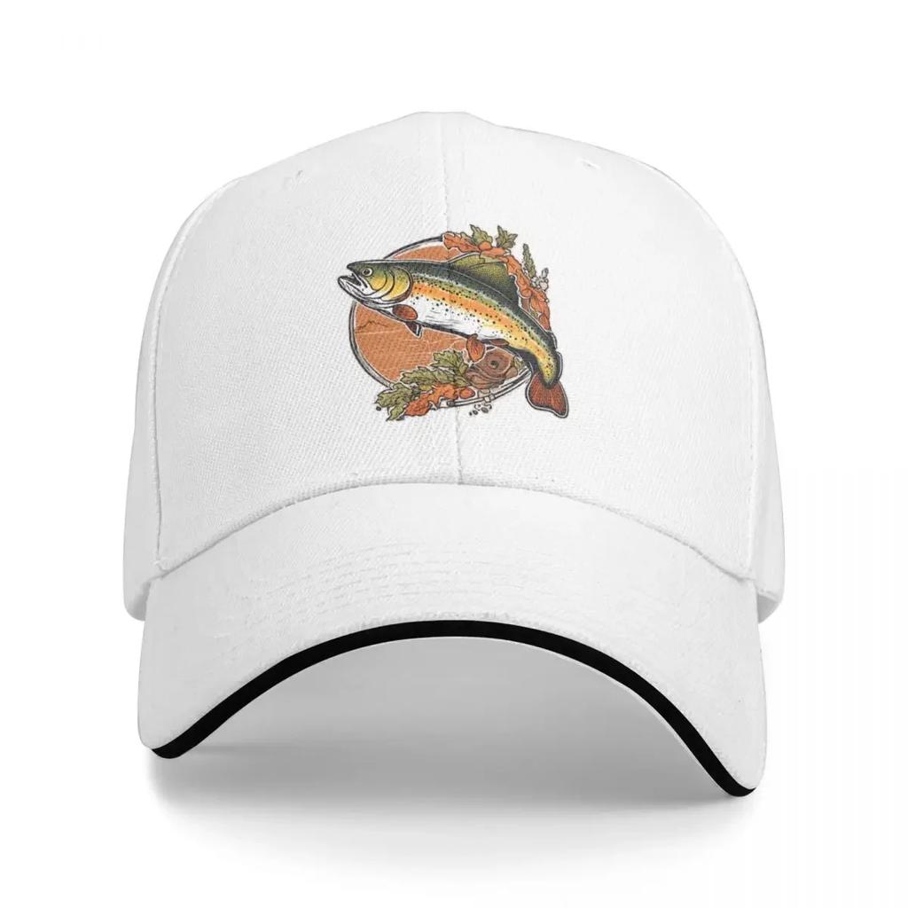 Trout Fishing Baseball Cap Snapback Dad Hat Hat Womens Beach Outlet 2025 Mens