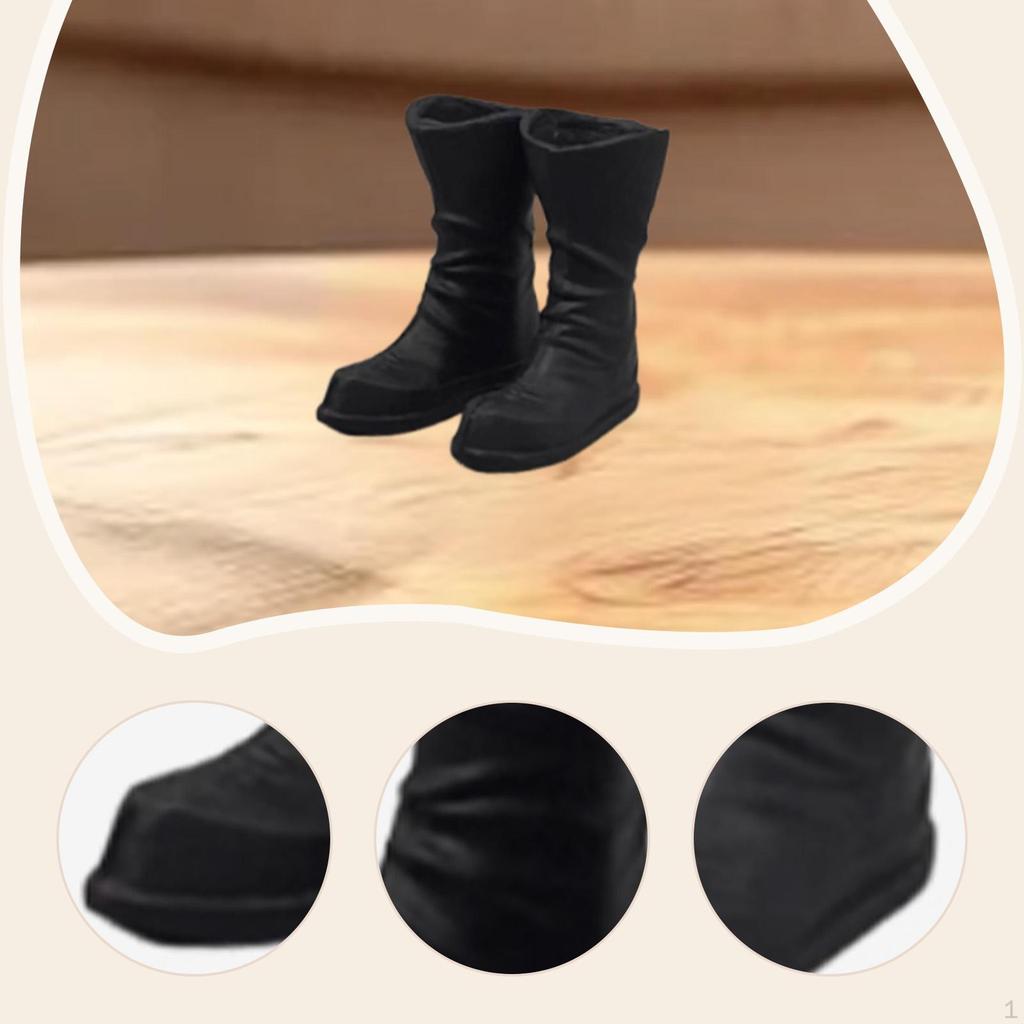 1:12 Scale Boots Male for Men Figures Trendy Doll Toy Gift Accessories Dressing up Mini Footwear