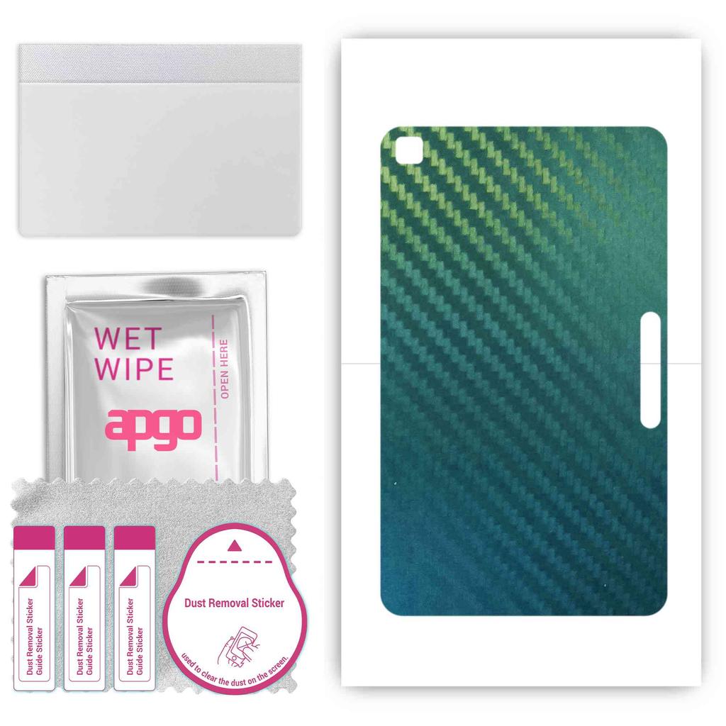 apgo Protective Skin Sticker for the back compatible with LG G Pad IV 8.0 FHD, Wrap Film, Foil, Vinyl - Pattern Carbon Chameleon CAKA1