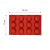 Silicone Mold for Chocolate, Candy, Cake 12 Half Spheres 28x17 cm Non-Stick Baking Mold Food Grade Silicone for Baking Tools TopBazar Brown