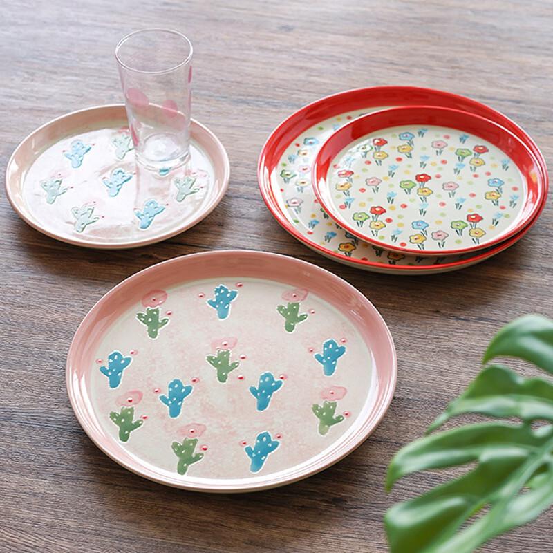 RuHan Japanese Cactus Ceramic Large Serving Dish