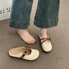 Mary Jane Bag Head Half Slippers Women's Summer Wear Versatile 2025 New Flat Bottom One Pedal Half Support Single Shoes Soft Sole