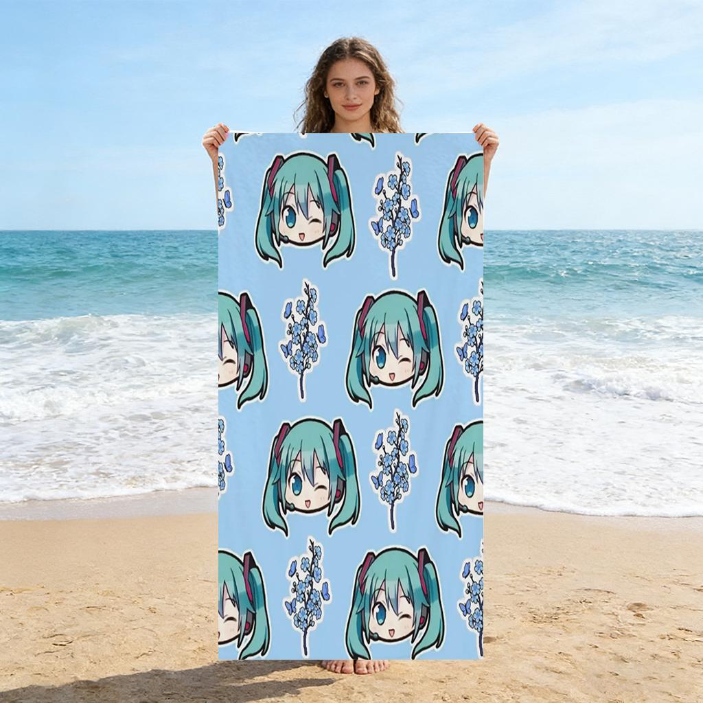 

Cartoon Beach Towel Quick-drying Super Absorbent M-MikueS-ES Towel Suitable for Beach Vacation Pool Gym Summer Gift for Friends W30*H60(CM)