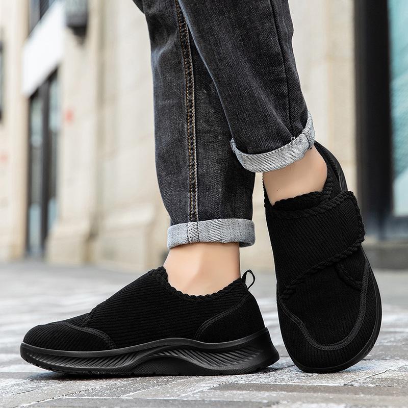 Herbst und Winter neue breite Passform, Samt, warme und verbreiterte Rehabilitationsschuhe, Spezialschuhe für dicke Füße und geschwollene Füße, Wanderschuhe