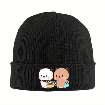 Nieuwe pc Leuke Bubu En Dudu Gaan Samen Boodschappen Doen Petten Gebreide Muts Unisex Unisex Retro Thermische Muts Herfst Kpop Gra