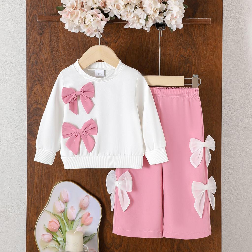 Kids Casual Long-Sleeve Set, Comfortable Daily Wear Outfits