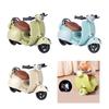 Rotating Scooter Toy for Guinea Pigs Mini Motorcycle Toy with Lights and Music Mini Scooter Shape Cage Decoration