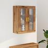VidaXL Wall-mounted Hanging Cabinet Artisan Oak 69.5x34x90 Cm, Hanging Cabinet, Wall-mounted Display Cabinet, Cabinet In 857044
