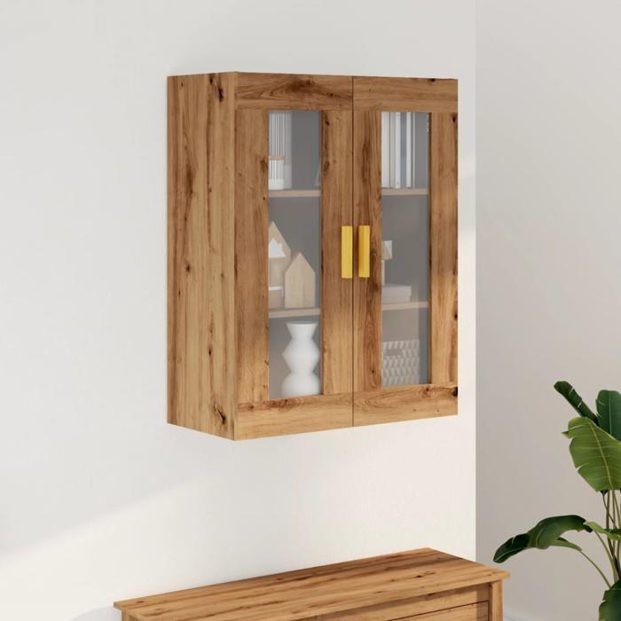 VidaXL Wall-mounted Hanging Cabinet Artisan Oak 69.5x34x90 Cm, Hanging Cabinet, Wall-mounted Display Cabinet, Cabinet In 857044