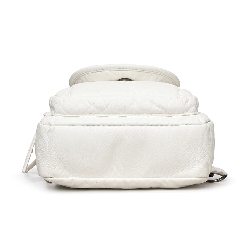 Washed Leather Backpack Literary Soft Leather Small Backpack