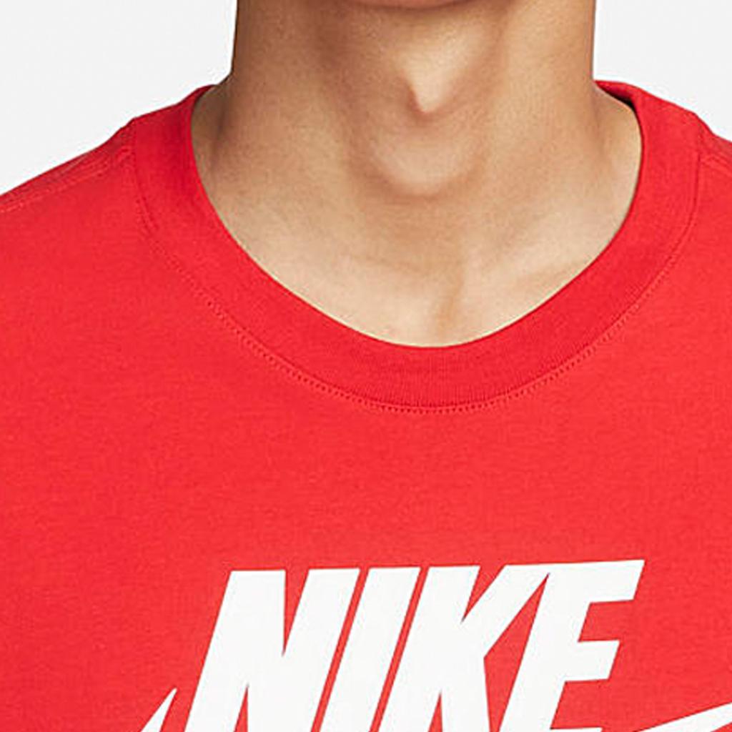 Nike Logo Print Ribbed Crew Neck T-Shirt Men Tops Dopamine DX1986-657