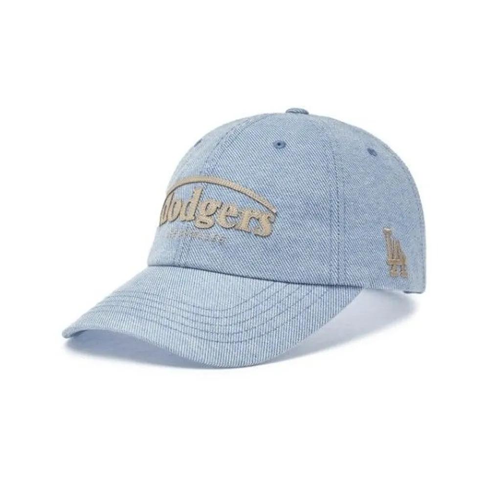 Vintage Denim Curve Logo Unstructured Ball Cap [3ACPV196N-07BLL] FREE