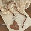 Leather Women's Outdoor Portable Glasses Clip Sweater Chain Lanyard