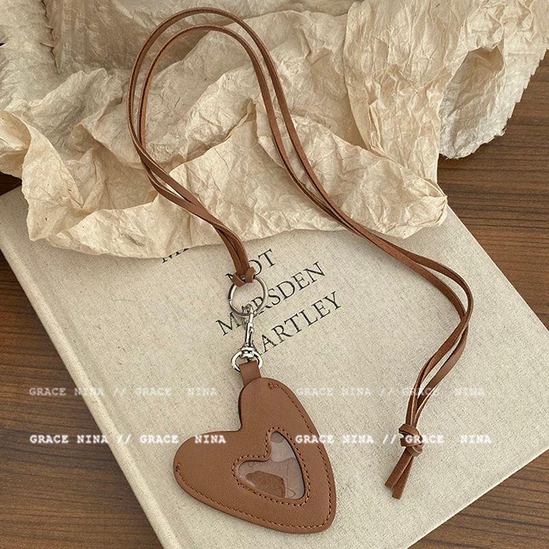 Leather Women's Outdoor Portable Glasses Clip Sweater Chain Lanyard
