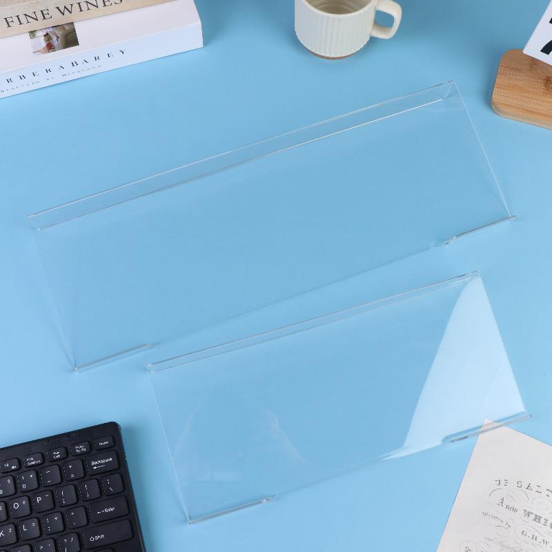 Clear Acrylic Keyboard Stand Ergonomic Tilted Height Adjustable Tray Boosts Typing Efficiency for Office Workers