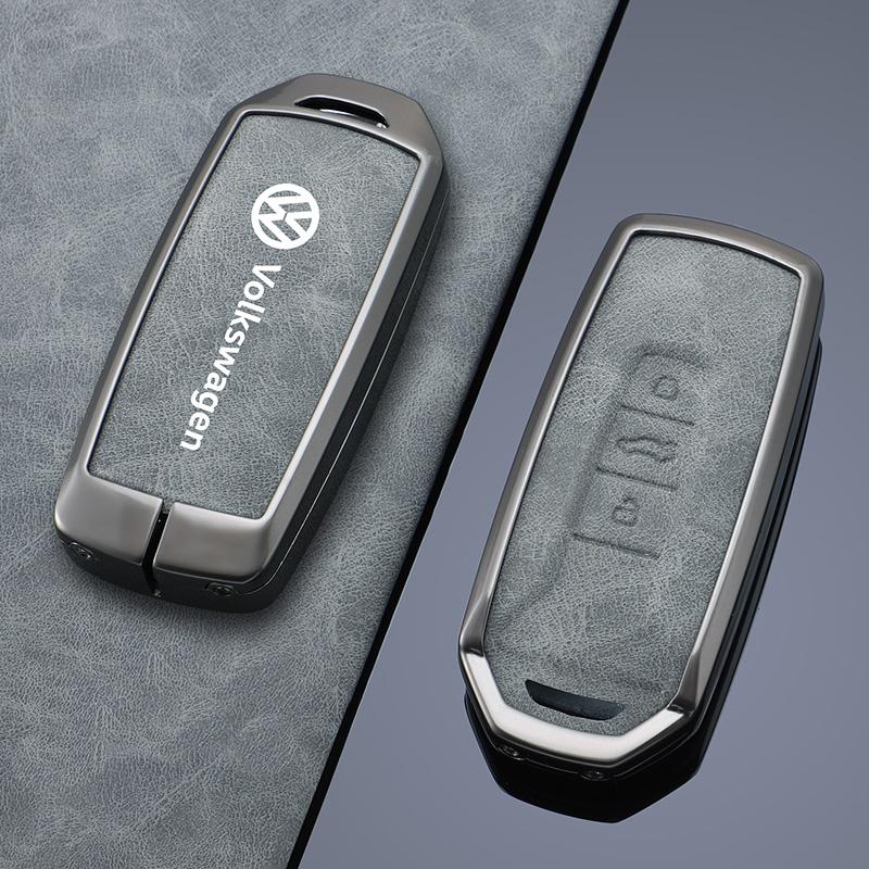 2026 Hot For VW VOLKSWAGEN Zinc Alloy Leather Car Remote Key Case Cover Shell Fob for Vw Volkswagen Touareg 2019 2020 2021 2022