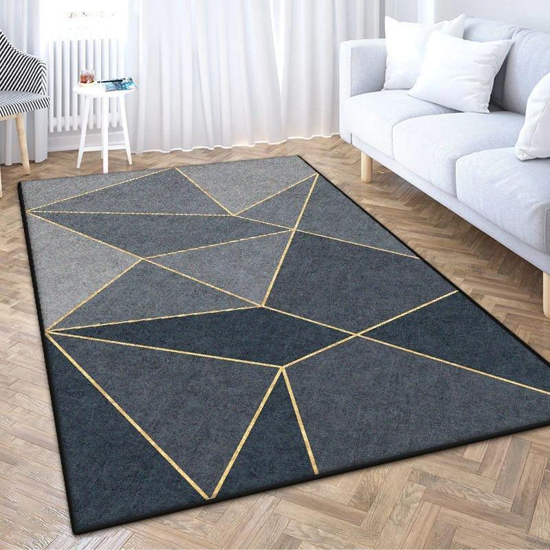 

Modern Geometric CARPET FOR LIVING ROOM Light Luxury Decoration Bedroom Easy Clean Rug Large Area Lounge Antiskid Mats 40x60CM