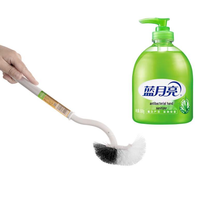 Blue Moon Aloe Antibacterial Hand Wash & Green Code S-type Toilet Brush Set